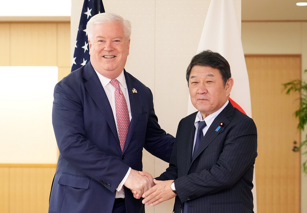 日本外务大臣茂木敏充会见美国驻日大使乔治·格拉斯（George Glass）