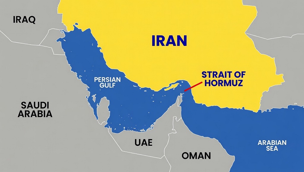 霍尔木兹海峡（Strait of Hormuz）示意图